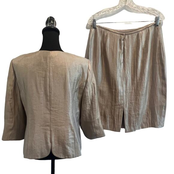 Victor Costa Size 10/12 Vintage 2PC Skirt Suit Blazer Jacket - Picture 4 of 8